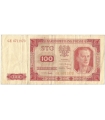 100 zł, 1948, seria GE, stan 3/3-, rzadsza seria bez ramki
