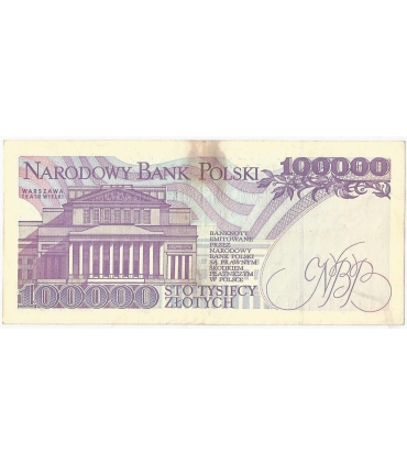 100000 zł Stanisław Moniuszko 1993, seria C, stan 2-