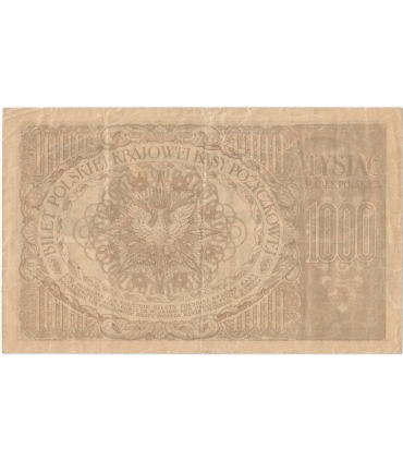 1000 marek 17 maja 1919, Kościuszko, Ser. F, numeracja po prawej, st. 3