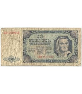 20 zł 1948 stan 4, seria HB