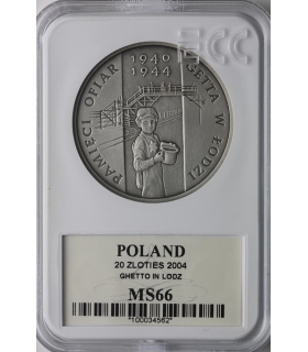 20 zł, 65. rocznica likwidacji getta w Łodzi, 2009, GCN PR67