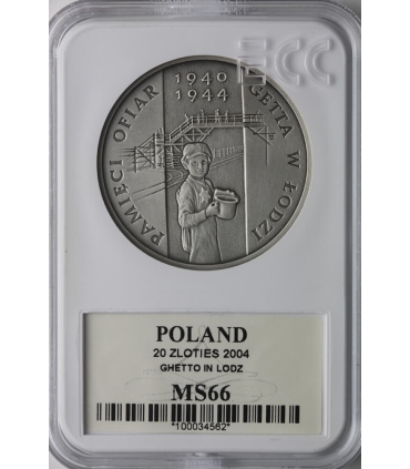 20 zł, 65. rocznica likwidacji getta w Łodzi, 2009, GCN PR67