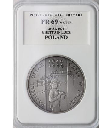 20 zł, Pamięci ofiar Getta w Łodzi (Getto), 2004, PCG PR69