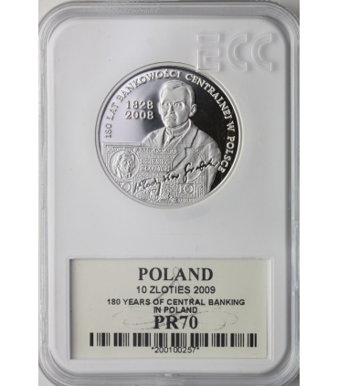 10 zł, 180 lat bankowości centralnej w Polsce, GCN PR70