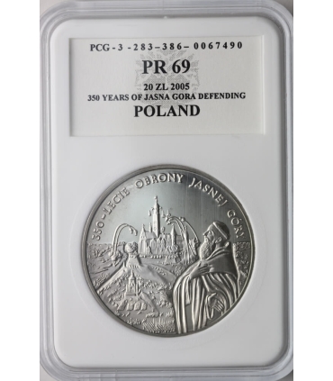 20 zł, 350-lecie obrony Jasnej Góry, PCG PR69
