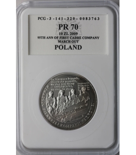 10 zł, 95 rocznica wymarszu Pierwszej Kompanii Kadrowej kompania, PCG PR70