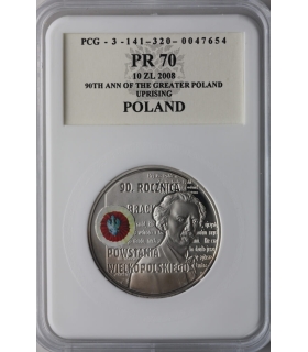 10 zł, 90 rocznica Powstania Wielkopolskiego, PCG PR70
