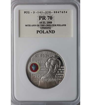 10 zł, 90 rocznica Powstania Wielkopolskiego, PCG PR70
