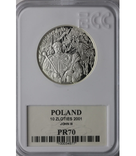 10 zł, Jan III Sobieski - popiersie, GCN PR70