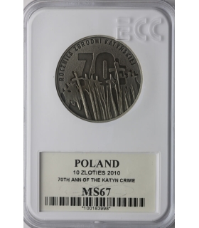 10 zł, 70. rocznica zbrodni katyńskiej, GCN PR67