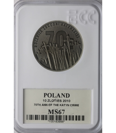 10 zł, 70. rocznica zbrodni katyńskiej, GCN PR67