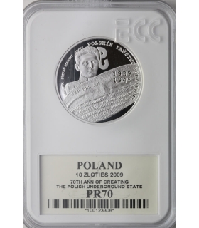 10 zł 70. rocznica utworzenia Polskiego Państwa Podziemnego GCN PR70