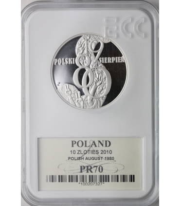 10 zł, Polski sierpień 1980, GCN PR70