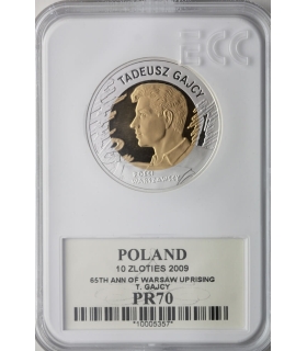 10 zł, Tadeusz Gajcy, 65. rocznica Powstania Warszawskiego, GCN PR70
