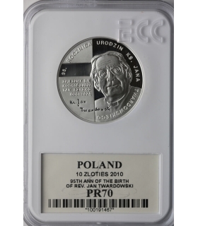 10 zł, 95. rocznica urodzin ks. Jana Twardowskiego, GCN PR70