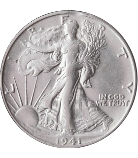 USA ½ dolara, half dollar 1941 - idąca Wolność, San Francisco, 3