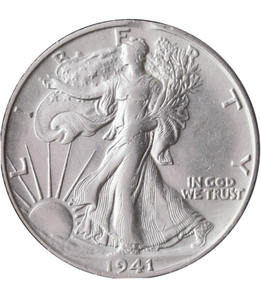 USA ½ dolara, half dollar 1941 - idąca Wolność, San Francisco, 3