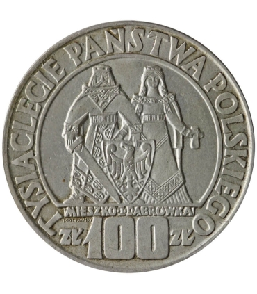 100 zł Mieszko i Dąbrówka 1966, stan 1-/2+