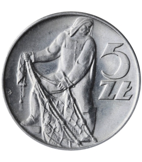 5 zł, Rybak, 1973, mennicze