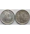 Szwajcaria Lot, 2x 2 franki, 1963, 1964, srebro