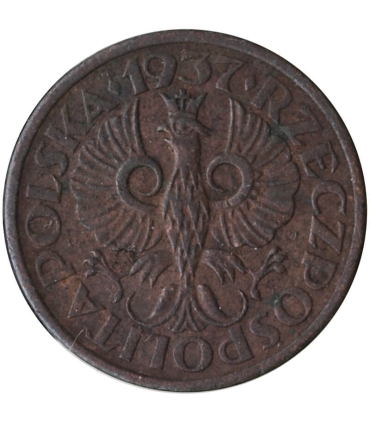 1 grosz, 1937, stan 2/2+