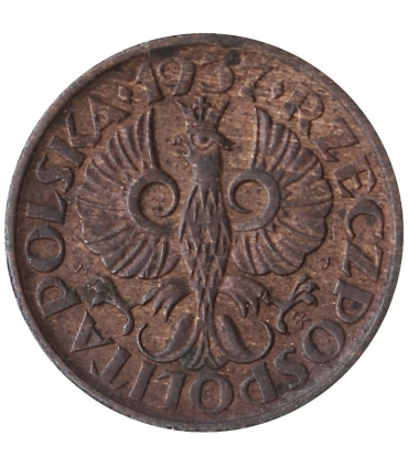 1 grosz, 1937, stan 2/2+