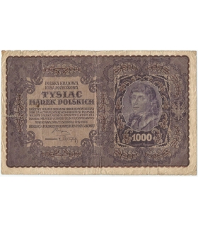 1000 marek polskich 1919, I seria DN, stan 4