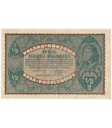 1/2 marki polskiej 1920, stan 3
