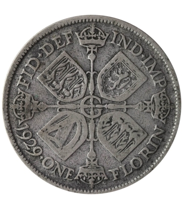 Wielka Brytania 2 szylingi (floren, florin), 1929, srebro
