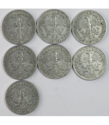 5 zł, Rybak, 1974, stan 1-