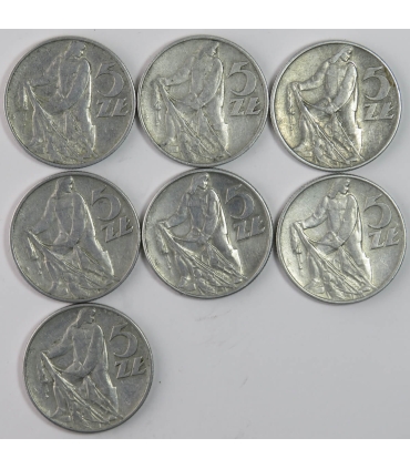 5 zł, Rybak, 1974, stan 1-