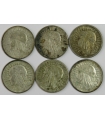 LOT 6 x 2 złote głowa kobiety 1932, 1933