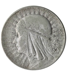 5 złotych głowa kobiety 1933, stan 3