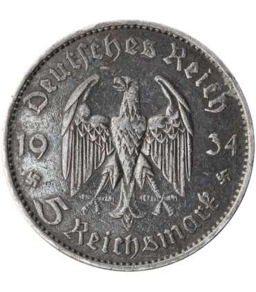 5 marek, Kościół / Wieża, srebro, 1934, J, st. 3