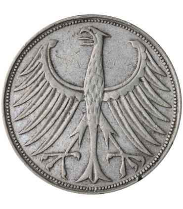 Niemcy 2 x 5 marek 1951 D, 1973 D, stan 2