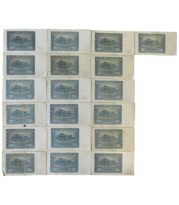 Banknot 50 złotych 1941 stan 3, seria B