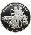 Kanada, 1 dolar 1990, Henry Kelsey - eksploracja prerii, srebro