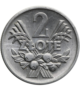 2 zł, Jagody, 1958, 2+, piękny zegarowy połysk