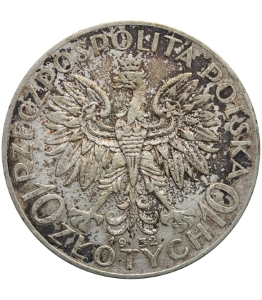 10 złotych Głowa kobiety 1932, stan 3