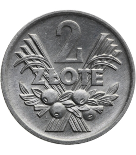 2 zł Jagody, 1973, stan 1, piękny połysk z rolki
