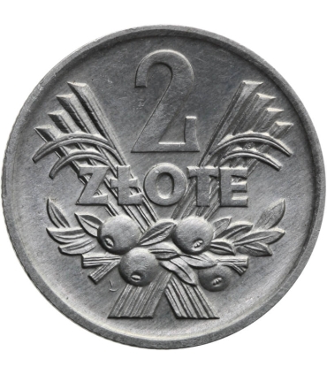 2 zł Jagody, 1973, stan 1, piękny połysk z rolki