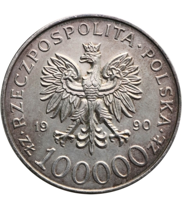 100000zł Solidarność 1990 TYP A, stan 2+