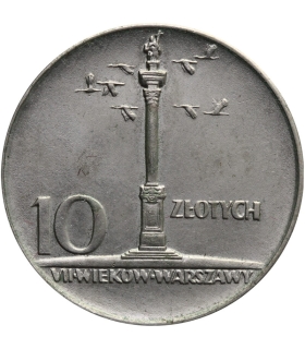 10 złotych Mała kolumna, 1966, stan 1-/2+