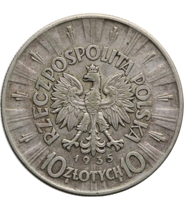 10 zł Józef Piłsudski 1935, stan 3
