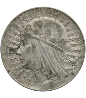5 złotych głowa kobiety 1934, stan 3+