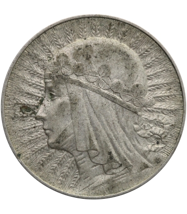 5 złotych głowa kobiety 1934, stan 3+