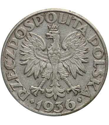 2 zł Żaglowiec 1936, stan 3