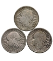 LOT 3 x 2 złote głowa kobiety 1932, 1933