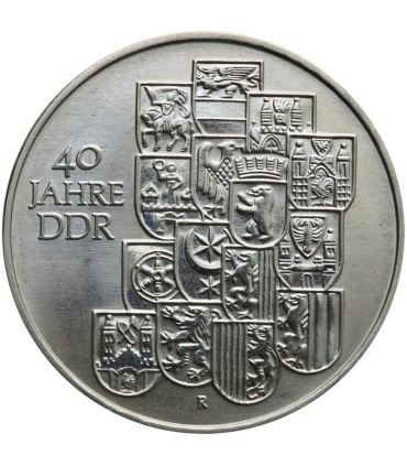 Niemcy 10 marek, 1989 40 rocznica - Republika Federalna Niemiec, srebro