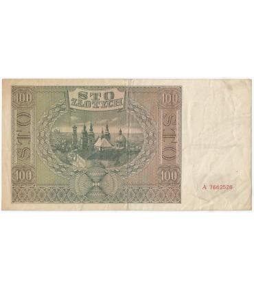Banknot 100 złotych 1941 stan 3, Ser. A